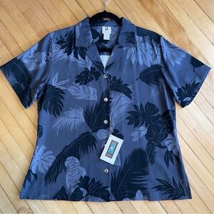 KAHALA NWT Silk Hawaiian Aloha Shirt Maui Jim Limited Edition Parrot Tropical